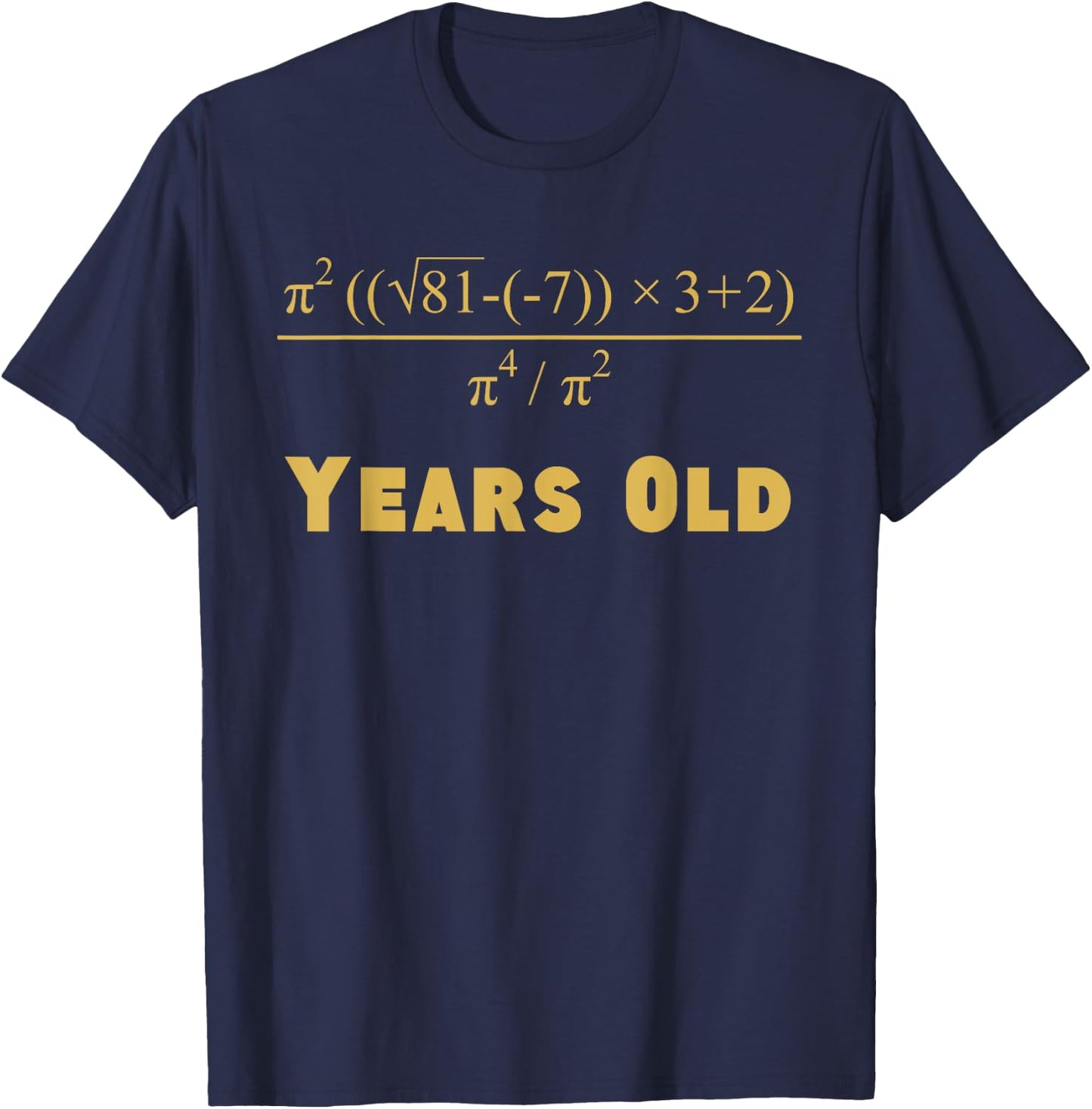 50 Years Old Algebra Equation Funny 50th Birthday Math Shirt T-Shirt - T-Shirt | Navy