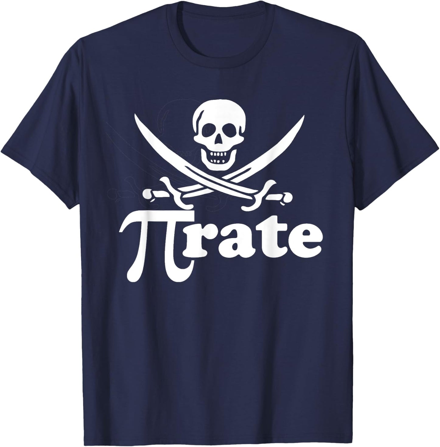 Pirate pi rate shirt for pi day math pirates T-Shirt - T-Shirt | Navy
