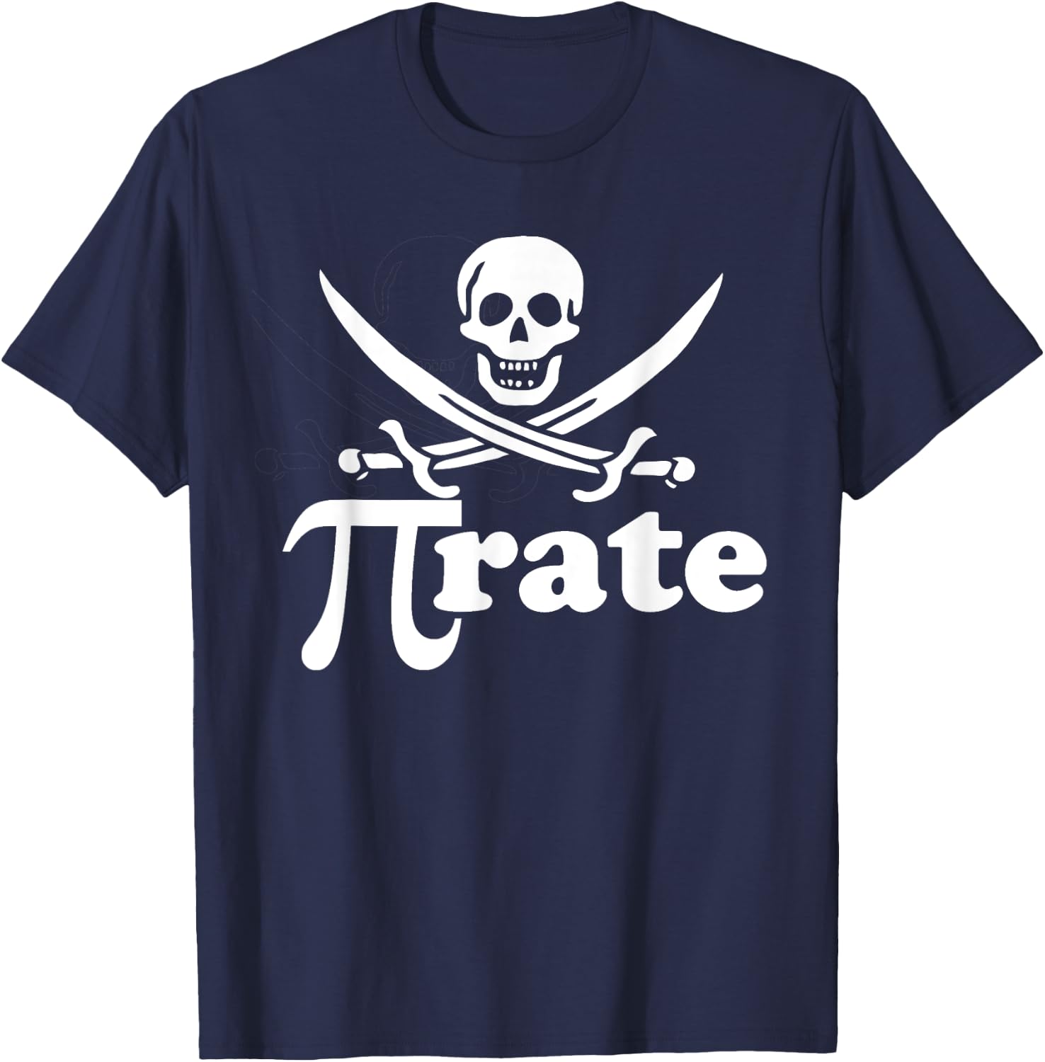 Pirate pi rate shirt for pi day math pirates T-Shirt - T-Shirt | Navy