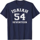Isaiah 54:17 No Weapon Formed Against You bible verse logo T-Shirt - T-Shirt | Navy