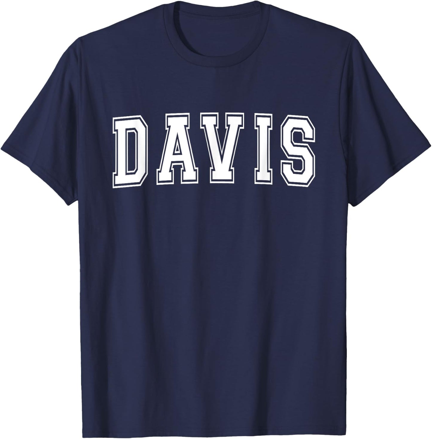 DAVIS CA CALIFORNIA USA Vintage Sports Varsity Style T-Shirt - T-Shirt | Navy