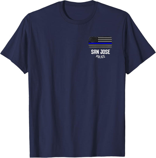 San Jose Police Officer California Policeman Duty T-Shirt - T-Shirt | Navy