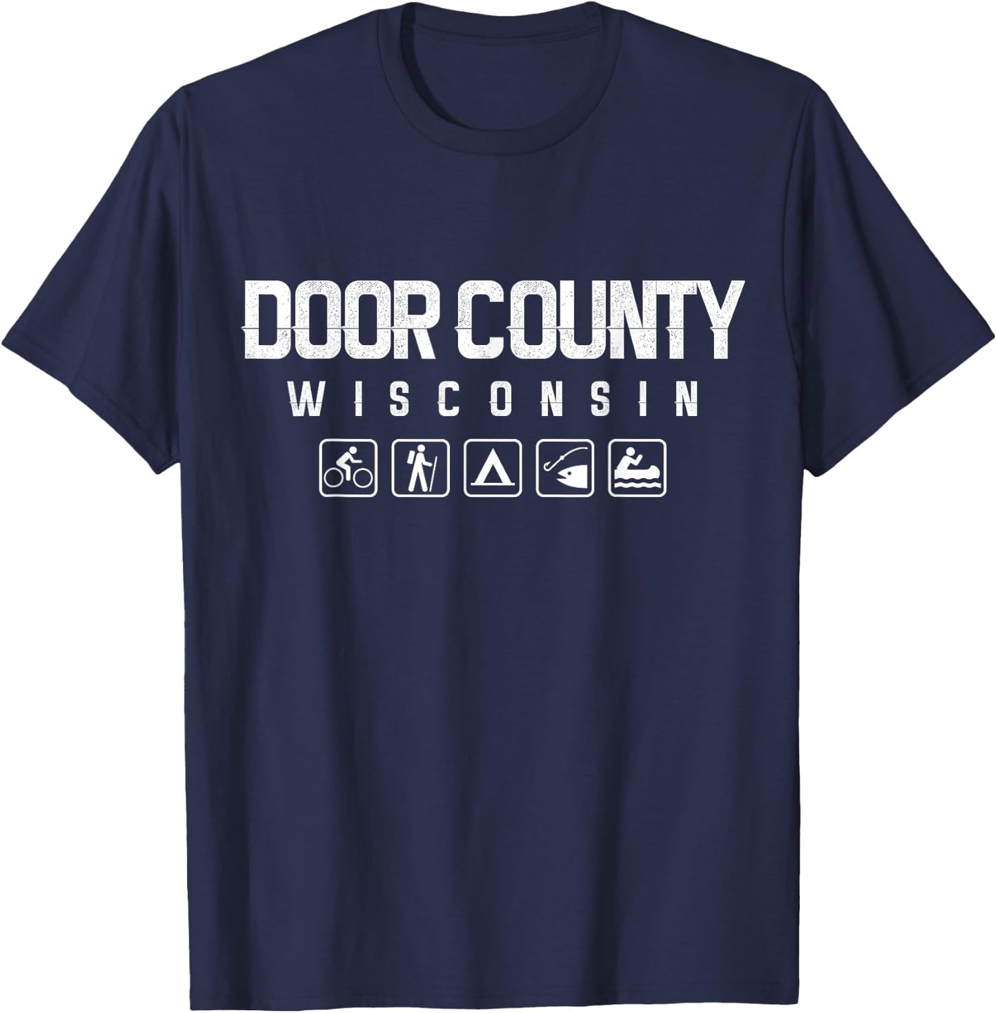 Door County, Wisconsin Outdoor T-Shirt - T-Shirt | Navy