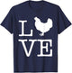 I Love Chickens Funny Chicken Lover Kids Gift T-Shirt - T-Shirt | Navy