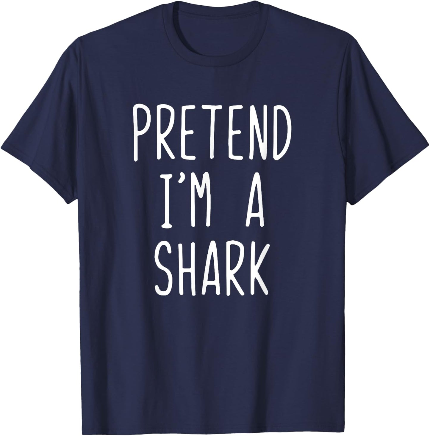 Pretend I'm A Shark Costume Halloween Lazy Easy T-Shirt - T-Shirt | Navy