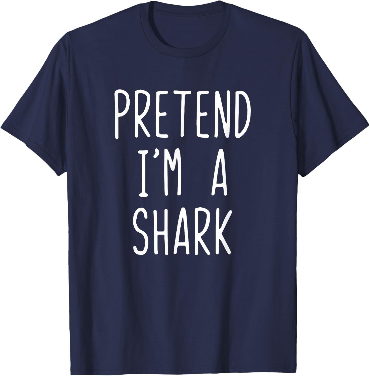 Pretend I'm A Shark Costume Halloween Lazy Easy T-Shirt - T-Shirt | Navy
