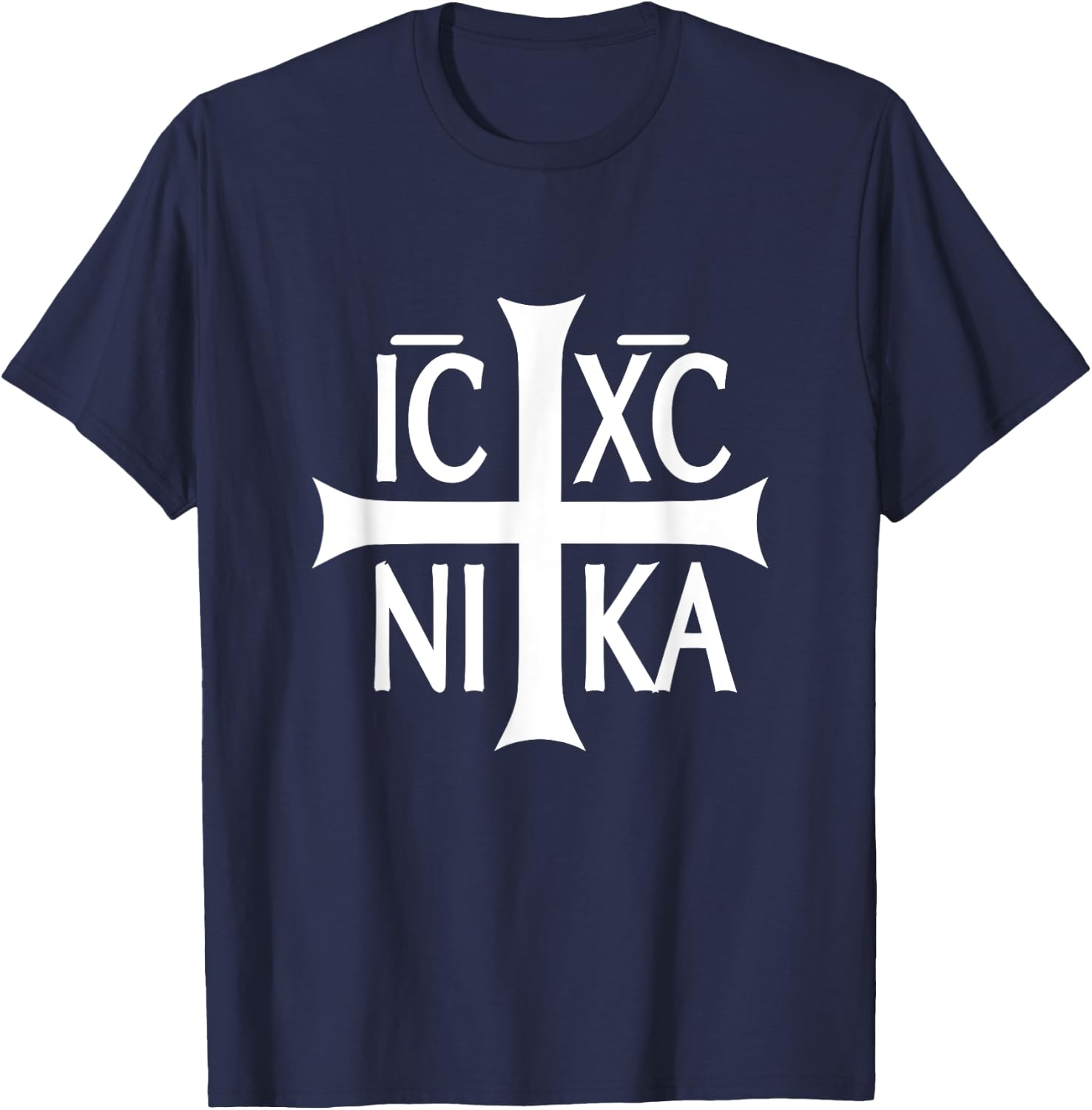 IC XC NIKA Cross Eastern Christian Greek Shirt T-Shirt - T-Shirt | Navy