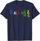 Tibetan - Om Mani Padme Hum - elements colored T-Shirt - T-Shirt | Navy