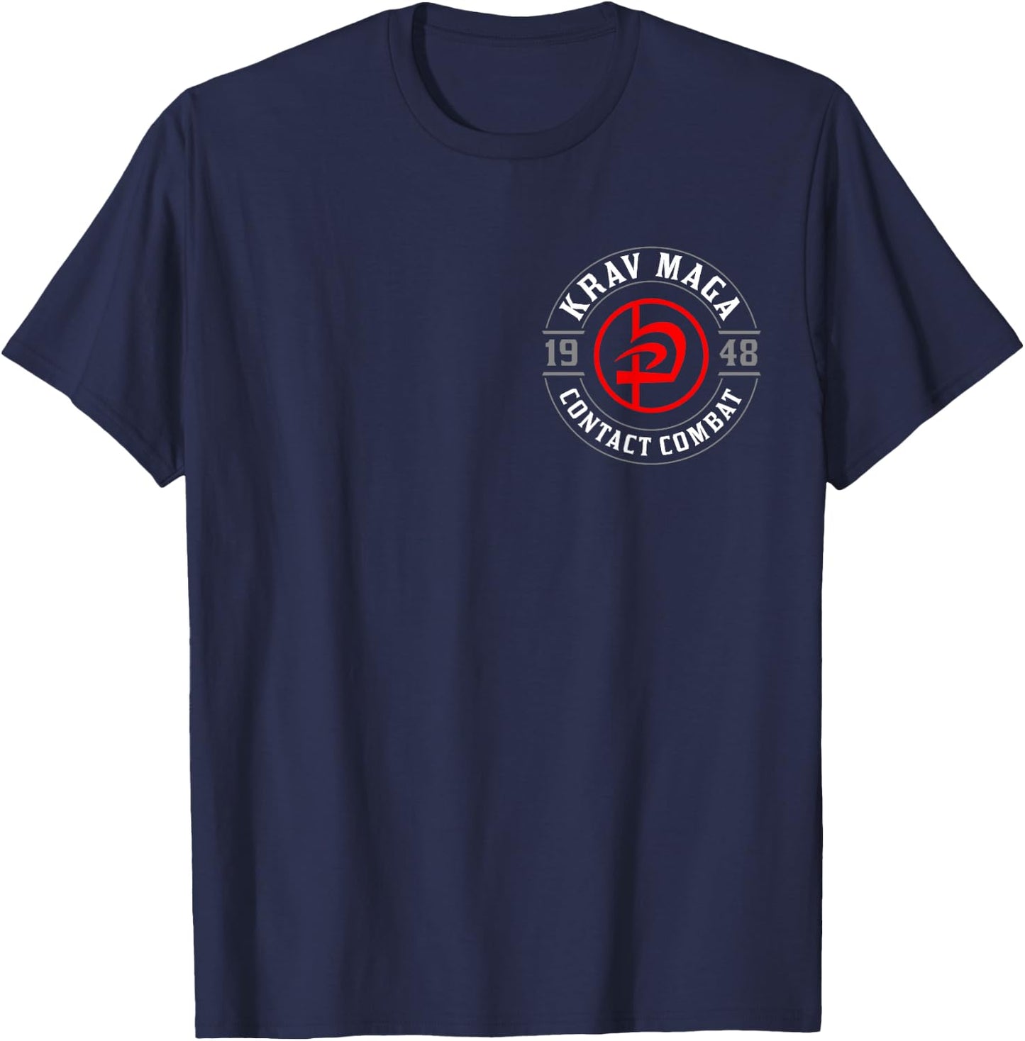 Old School Krav Maga Hebrew Symbol Logo Women & Men T-Shirt - T-Shirt | Navy