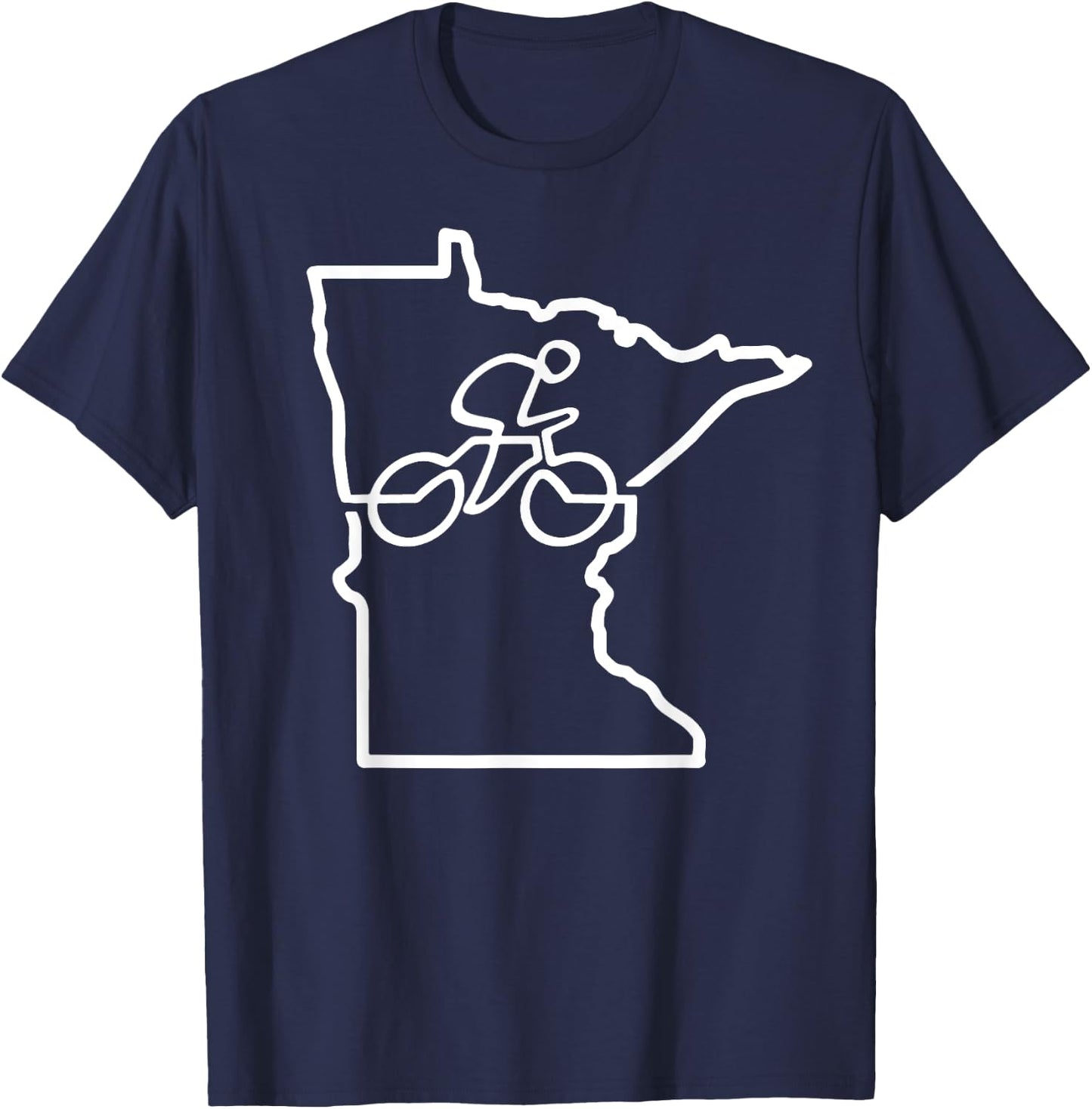 Bicycle Minnesota Cycling Shirt Cyclist Gift Bike Biking T-Shirt - T-Shirt | Navy