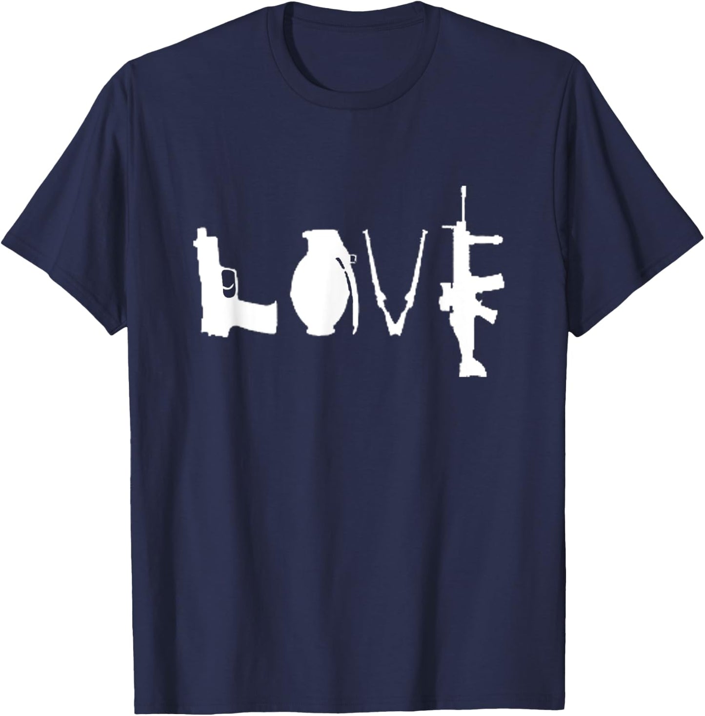 LOVE GUNS Pro Gun Love 2nd Amendment T-Shirt - T-Shirt | Navy