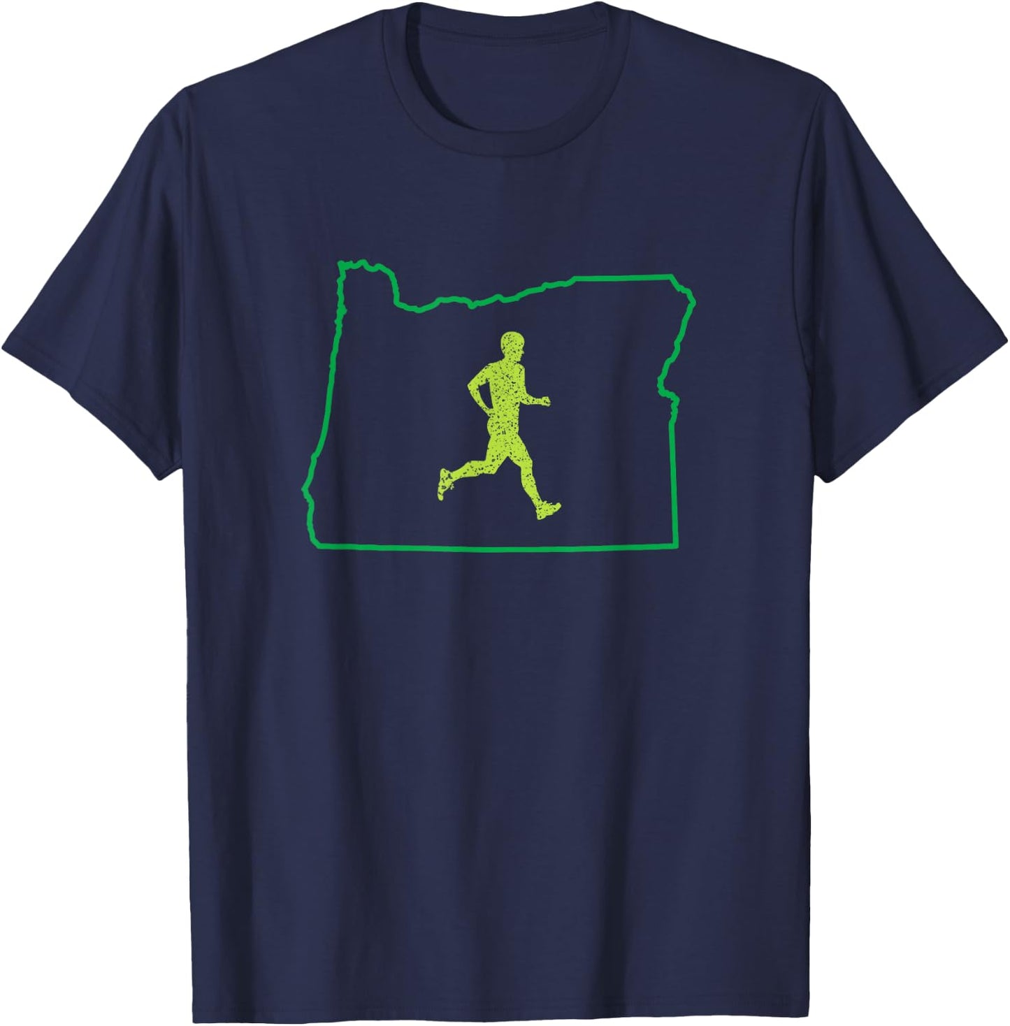 Run Oregon Shirt Oregonian Boys Running Gifts T-Shirt - T-Shirt | Navy