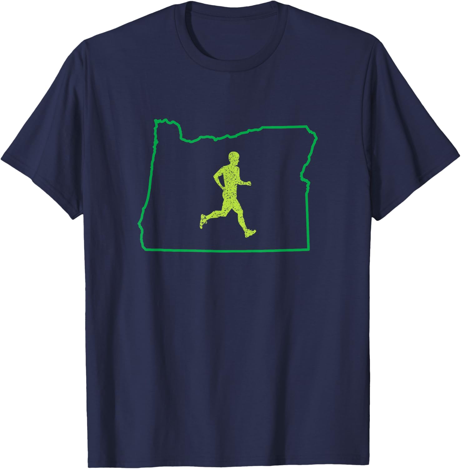 Run Oregon Shirt Oregonian Boys Running Gifts T-Shirt - T-Shirt | Navy