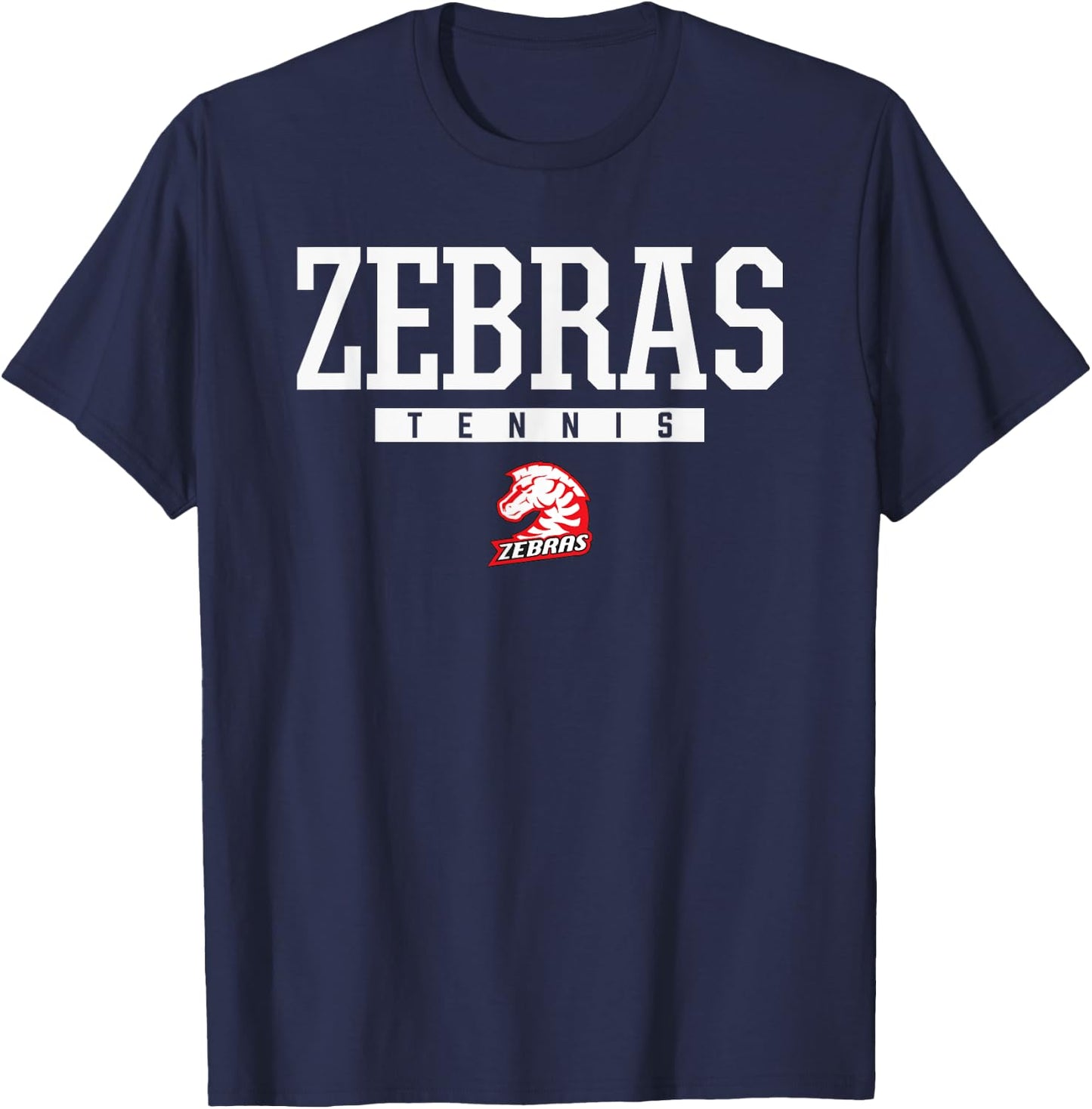 Claremore Zebras Logo Tennis HS T-Shirt - T-Shirt | Navy