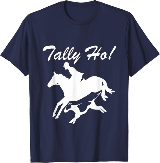 Tally Ho! Equestrian Hunt Club Horse & Hound T-Shirt - T-Shirt | Navy