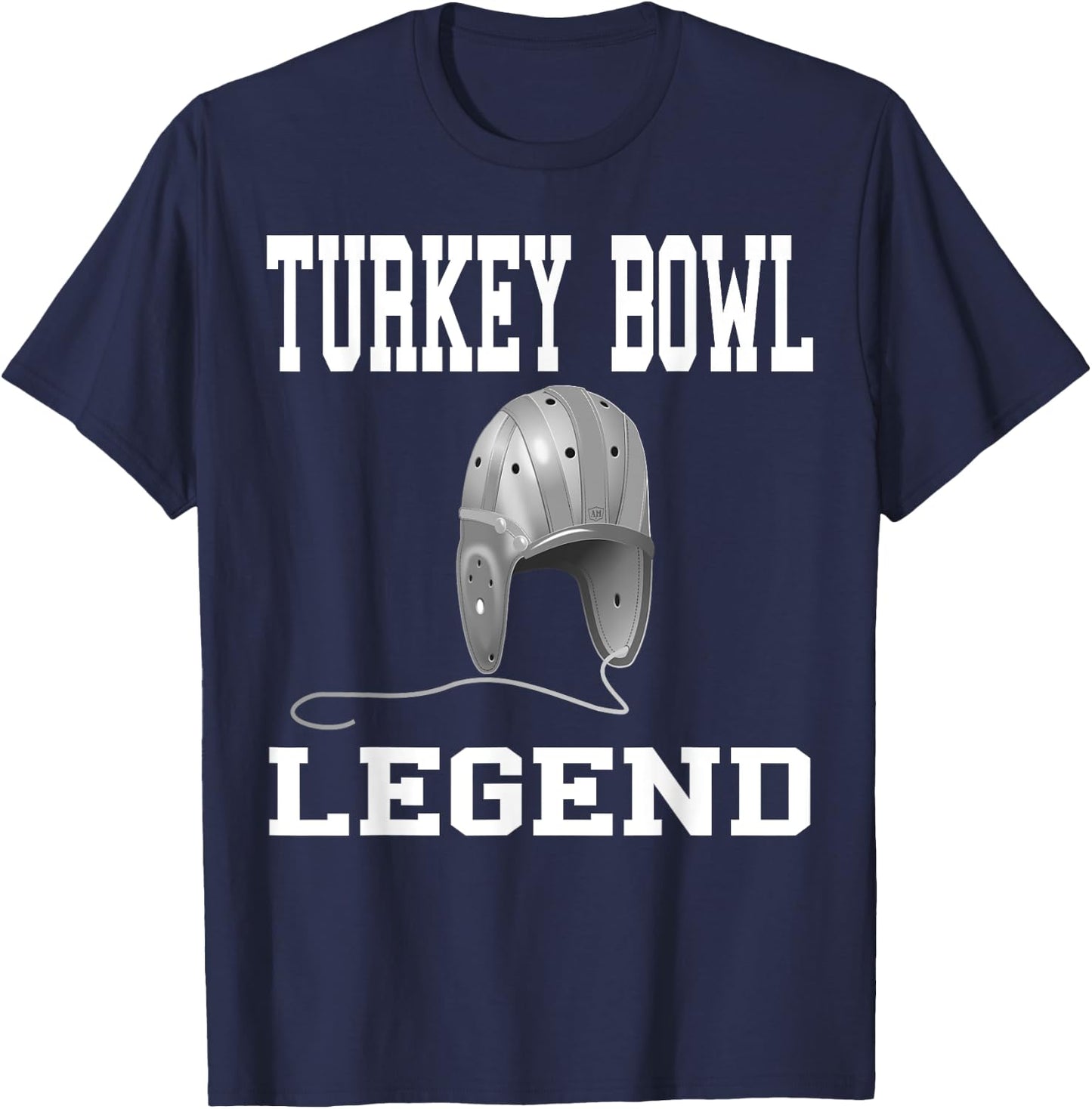 Thanksgiving Turkey Bowl Vintage Football Helmet T-Shirt - T-Shirt | Navy