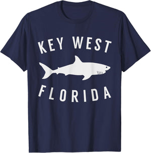 Key West Florida T Shirt Shark FL Souvenirs T-Shirt - T-Shirt | Navy