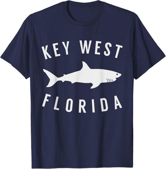 Key West Florida T Shirt Shark FL Souvenirs T-Shirt - T-Shirt | Navy