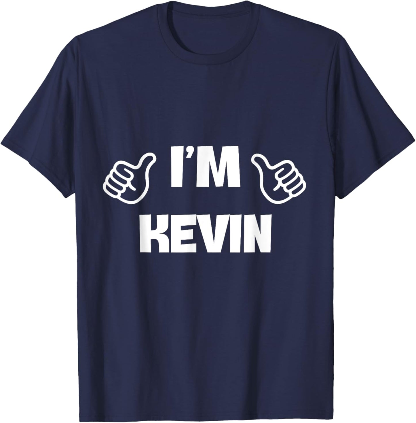 First Name Kevin Valentines Day Design for Couples T-Shirt - T-Shirt | Navy