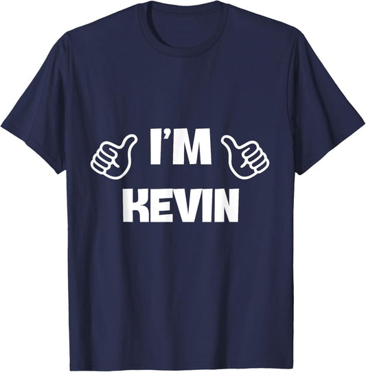 First Name Kevin Valentines Day Design for Couples T-Shirt - T-Shirt | Navy