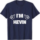 First Name Kevin Valentines Day Design for Couples T-Shirt - T-Shirt | Navy