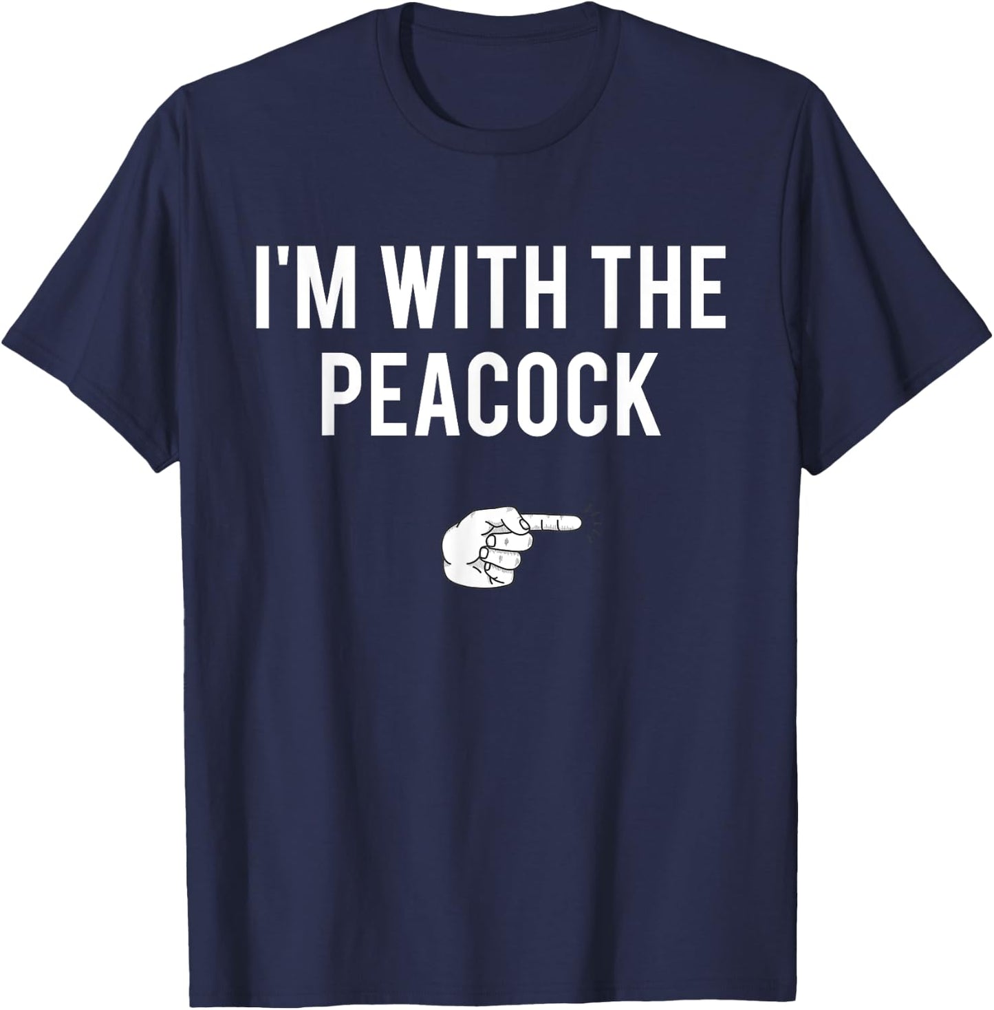 I'm With Peacock Halloween Costume Party Matching Peacock T-Shirt - T-Shirt | Navy