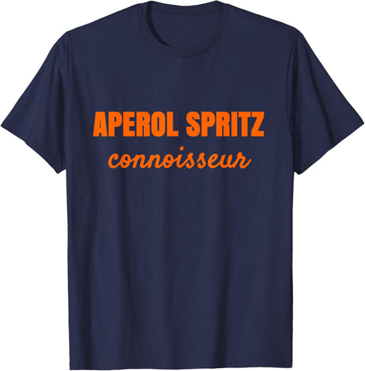 Aperol Spritz Connoisseur Italian Cocktail Lovers T Shirt T-Shirt - T-Shirt | Navy