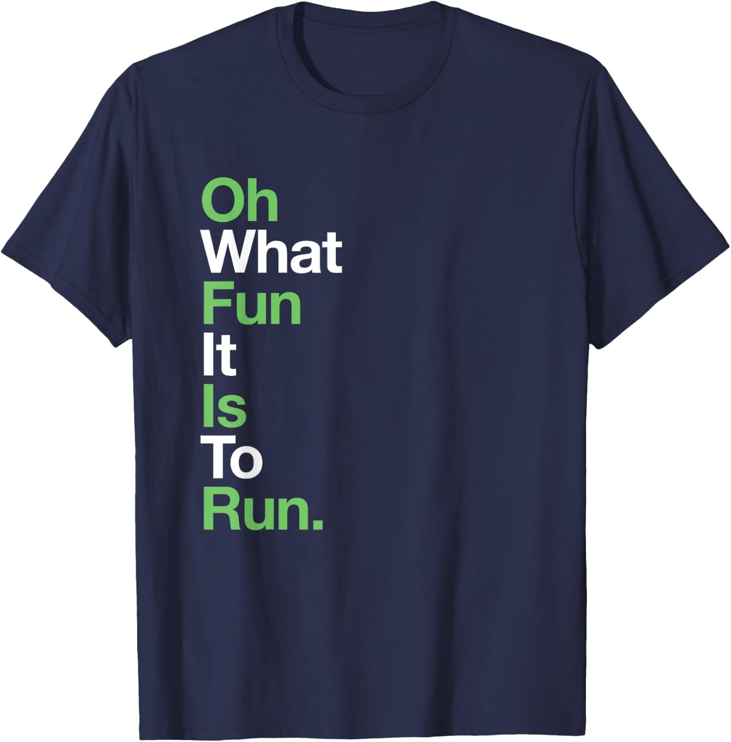 Funny Christmas Running - Oh What Fun It Is To Run T-Shirt - T-Shirt | Navy