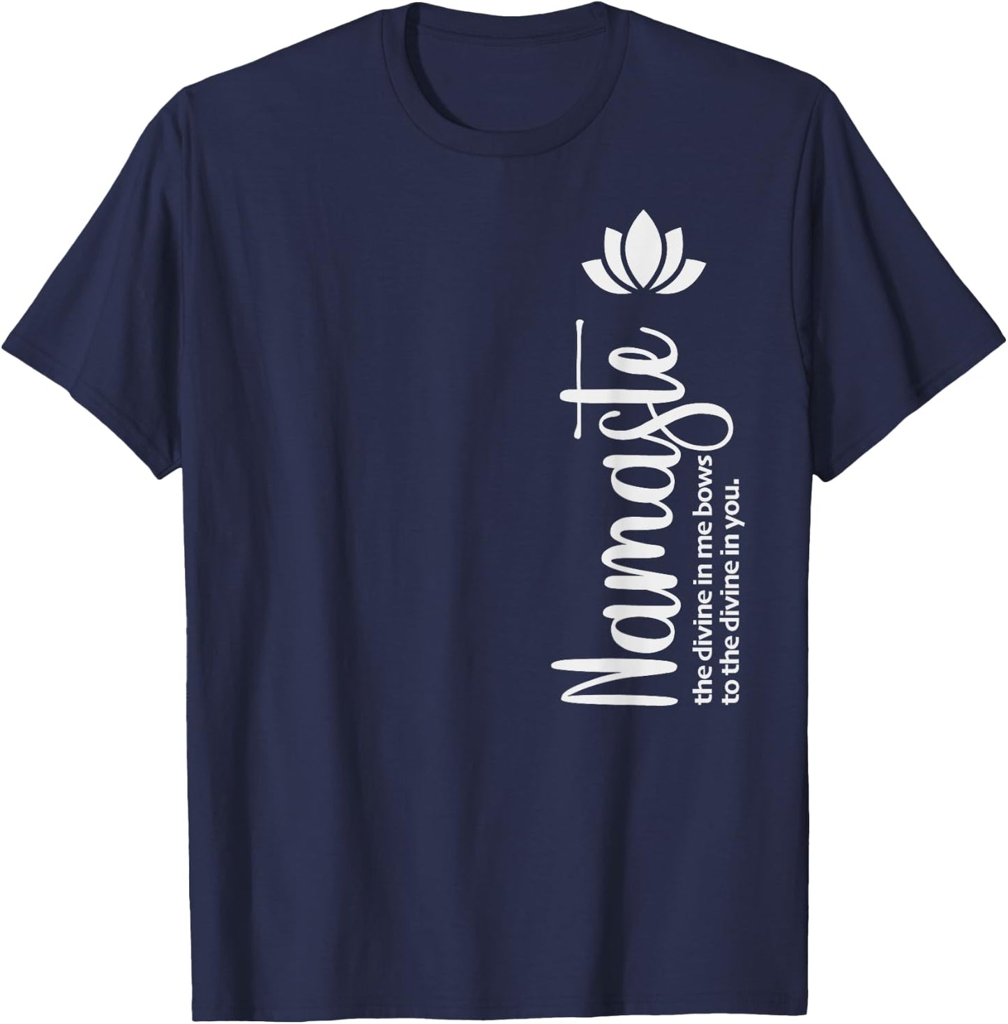 Namaste Meaning Meaningful Symbols T-Shirt - T-Shirt | Navy