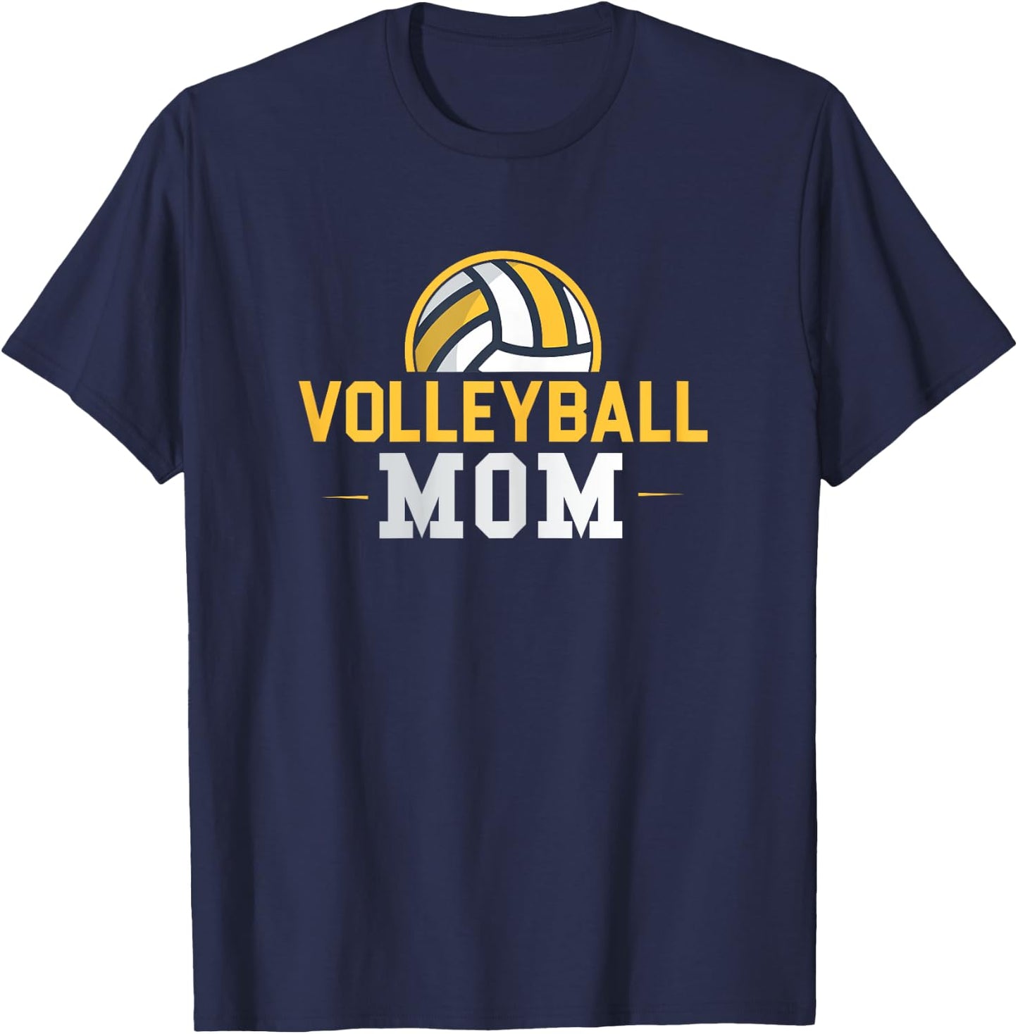 Volleyball Mom Funny Sports Coach Proud Mama Mother's Day T-Shirt - T-Shirt | Navy