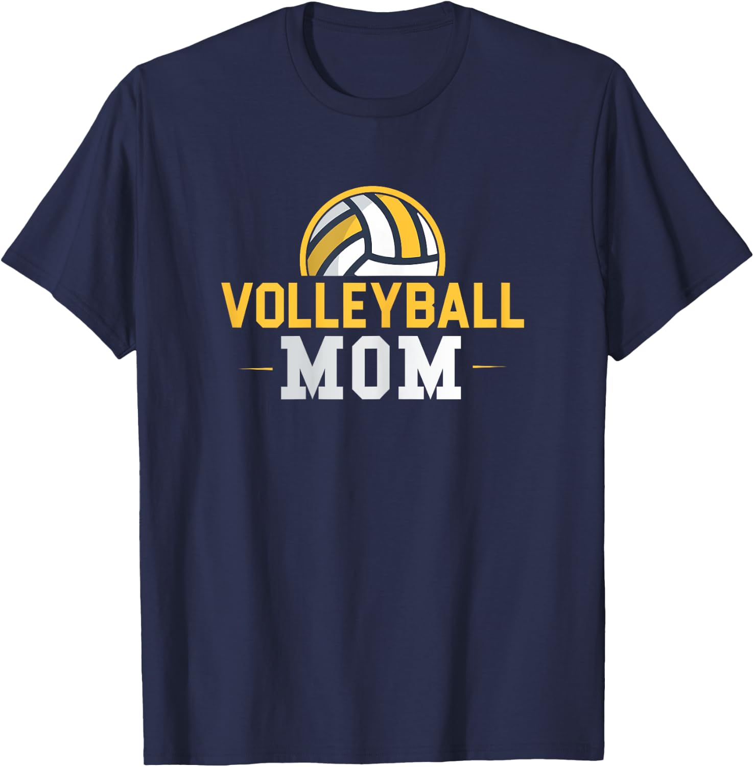 Volleyball Mom Funny Sports Coach Proud Mama Mother's Day T-Shirt - T-Shirt | Navy