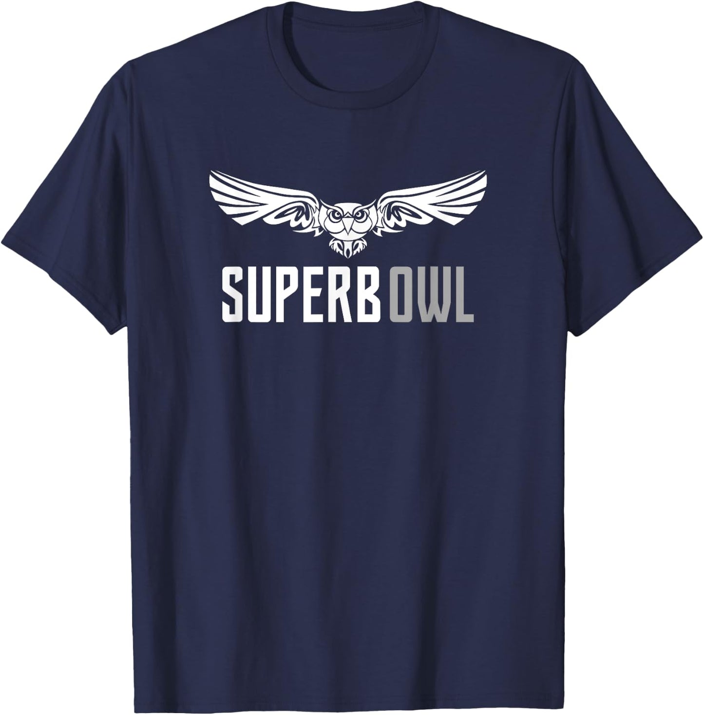 The Superb Owl Apparel - Owl Bird Shirt - -Adults, Kids - Black - Small - Short Sleeve - Cotton Blend - Modern - Nature - Casual - SHIRT T-Shirt - T-Shirt | Navy