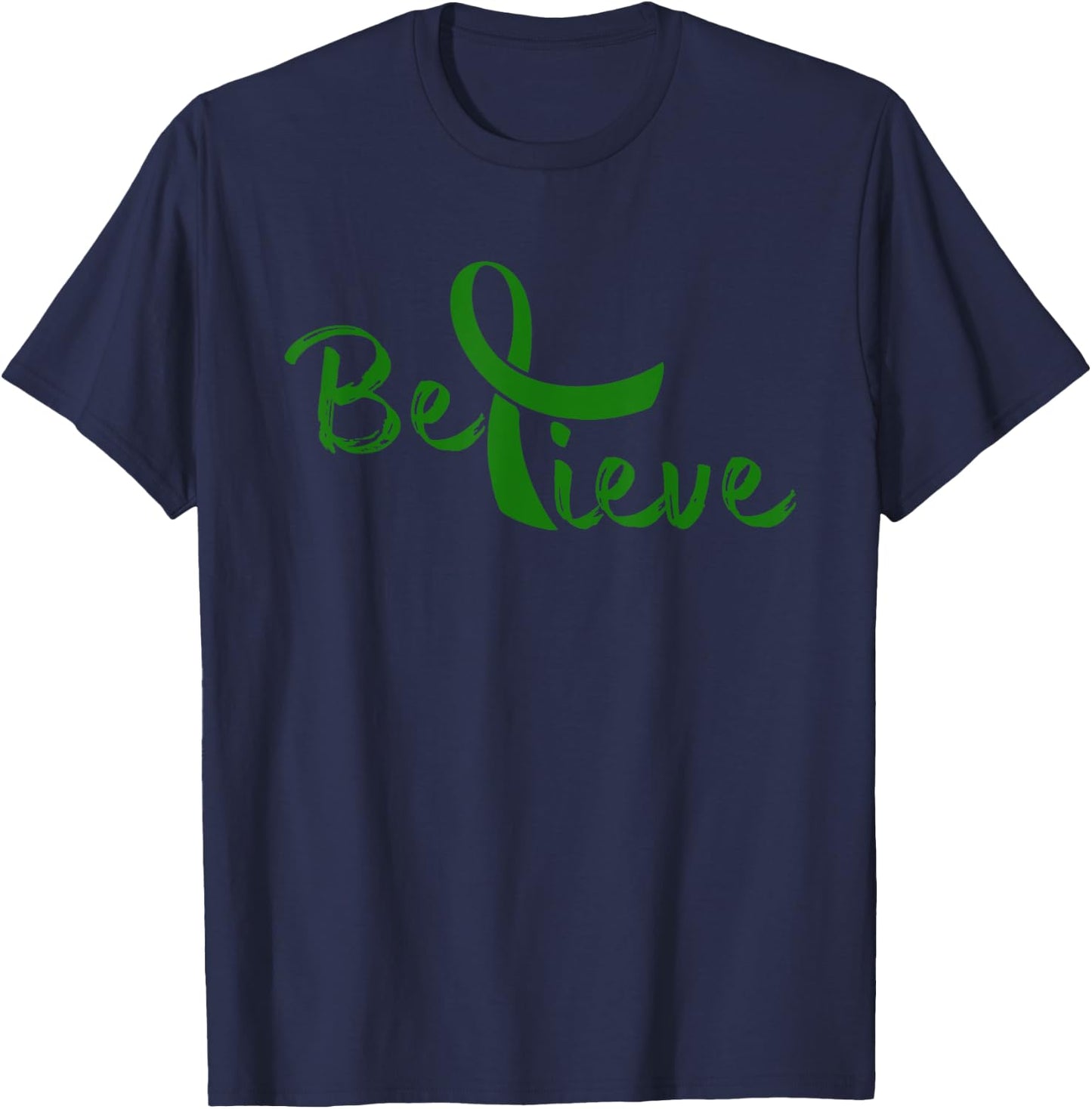 Believe - Liver Cancer Shirt Liver Cancer Support Gift T-Shirt - T-Shirt | Navy
