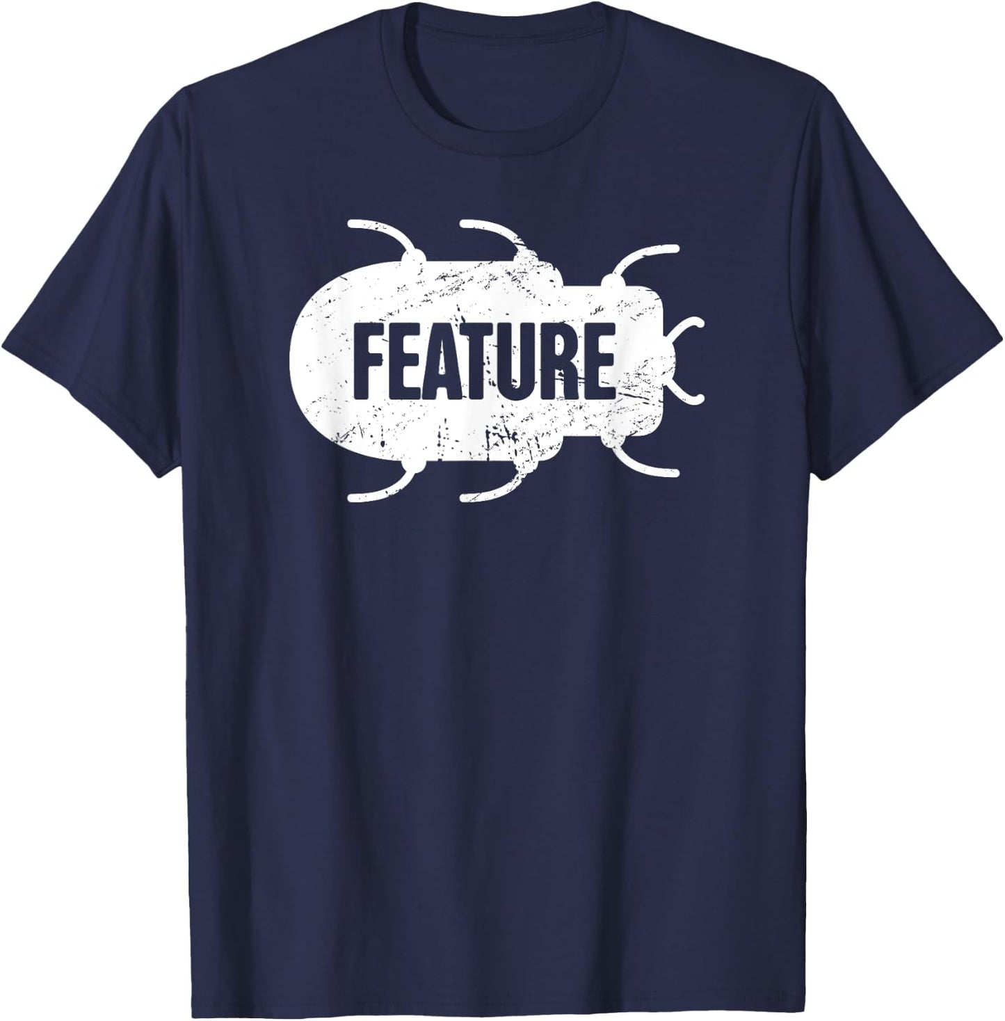 BUG | Distressed Software Engineer T-Shirt - T-Shirt | Navy