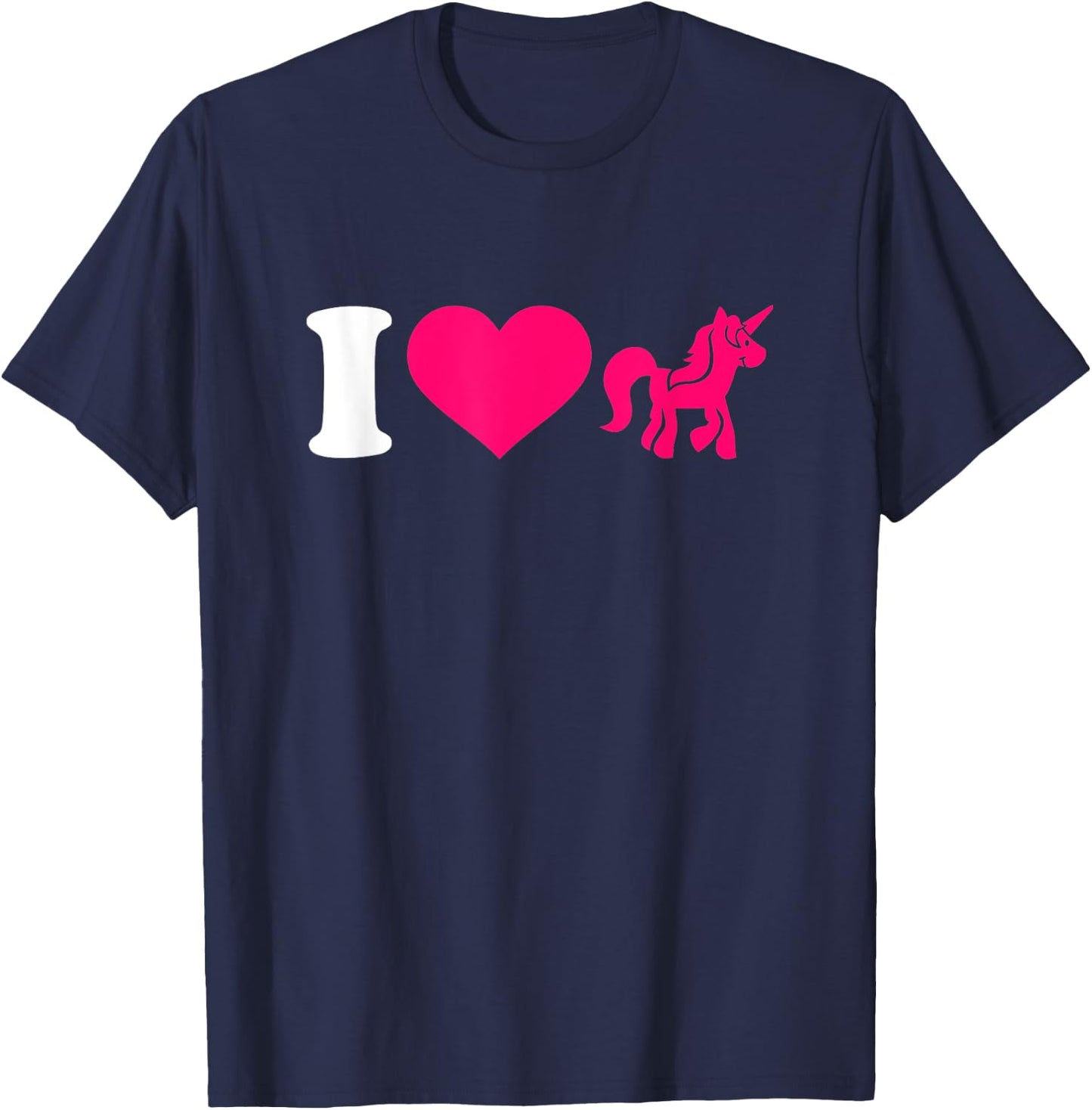 I love unicorns T-Shirt - T-Shirt | Navy