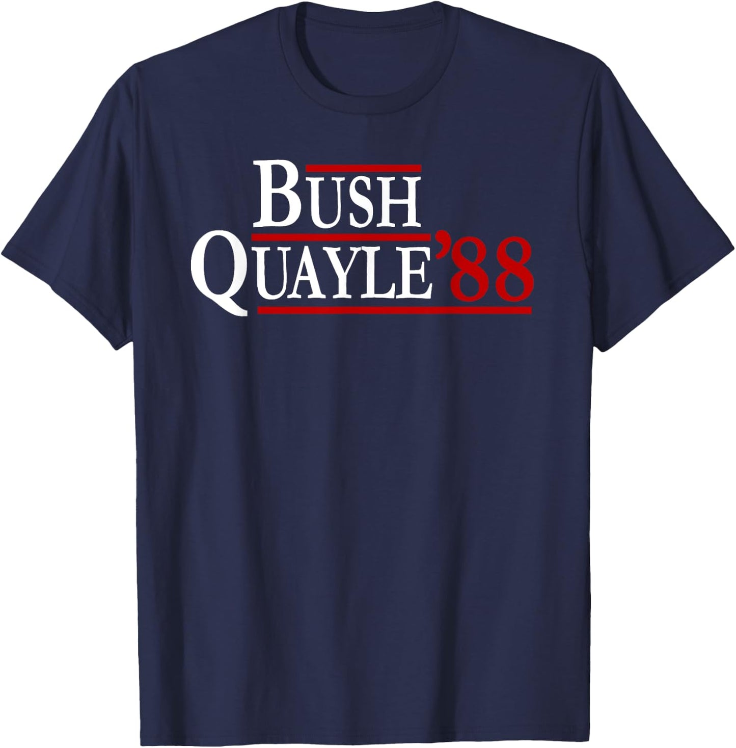 George H. W. Bush Dan Quayle 88 Retro Campaign T Shirt T-Shirt - T-Shirt | Navy