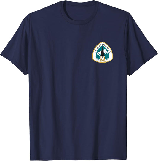 DOUBLE SIDED Pacific Crest Trail 50 Years Shirt T-Shirt - T-Shirt | Navy