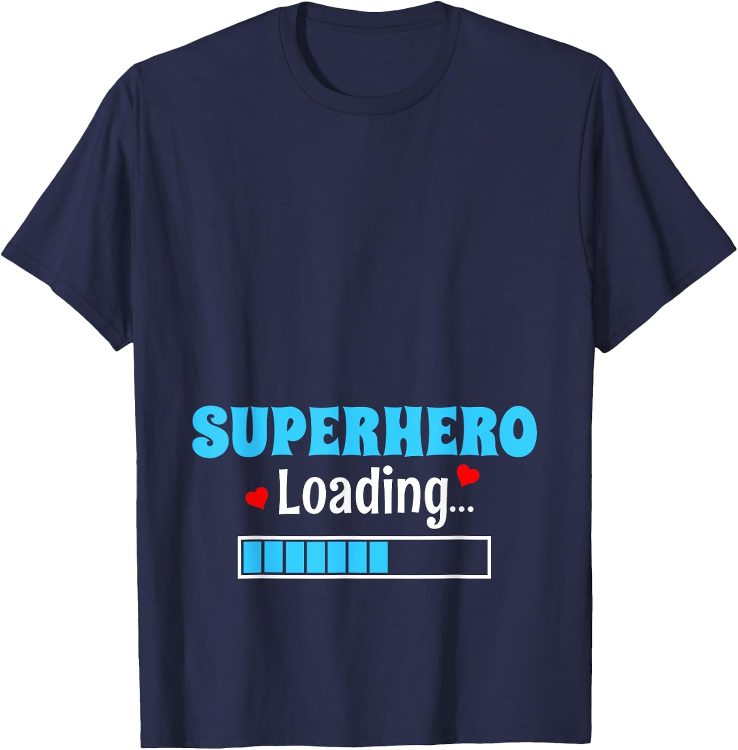 Superhero Loading Funny Pregnancy Motherhood Gift T-Shirt - T-Shirt | Navy