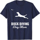 Dock Diving Dog Design for Dog Mom | Dog Jumping Swimming T-Shirt - T-Shirt | Navy