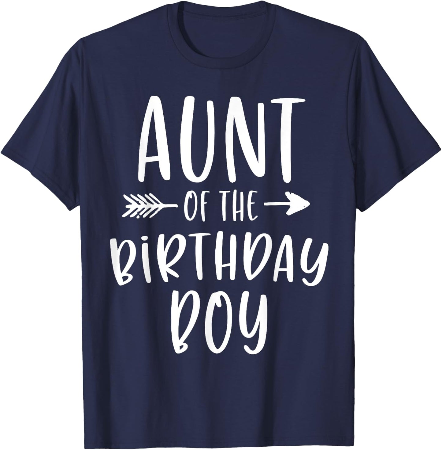 Aunt of the Birthday Boy Auntie And Nephew Bday Party T-Shirt - T-Shirt | Navy