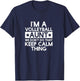 Keep Calm Volleyball Aunt Funny Aunts Auntie T Shirt Gifts T-Shirt - T-Shirt | Navy