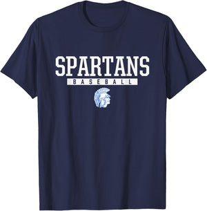 Lake Forest Spartans Logo Baseball HS T-Shirt - T-Shirt | Navy