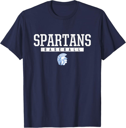 Lake Forest Spartans Logo Baseball HS T-Shirt - T-Shirt | Navy
