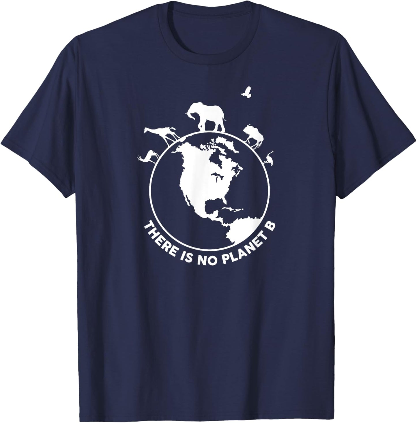 There Is No Planet B Wild Animals T-Shirt - T-Shirt | Navy