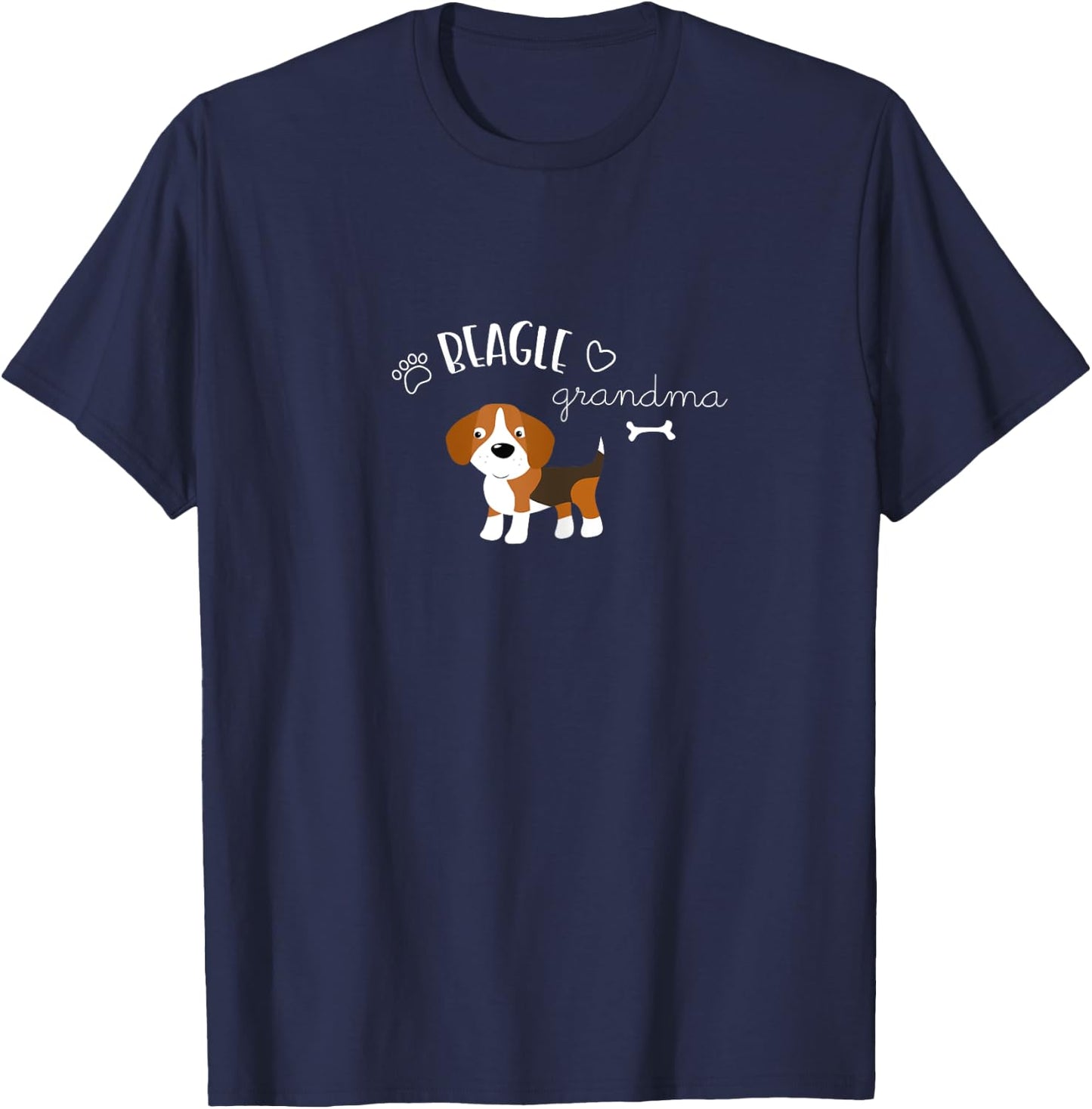 Funny Cute Beagle Dog T Shirt I Grandma Gift Grandmother T-Shirt - T-Shirt | Navy