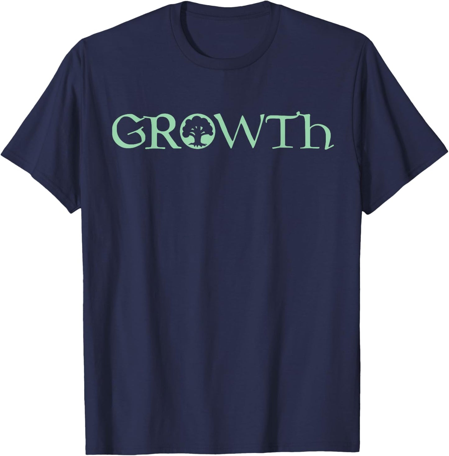 GROWTH | Green Magic | Mana Symbol T-Shirt - T-Shirt | Navy