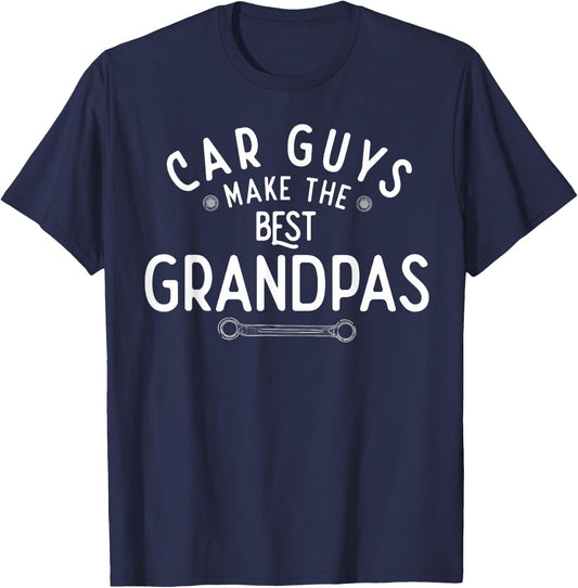 Car Guys make the best grandpas grandfather baby reveal T-Shirt - T-Shirt | Navy