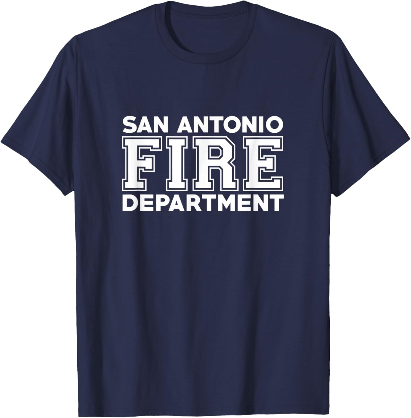 City of San Antonio Fire Rescue Texas Firefighter T-Shirt - T-Shirt | Navy