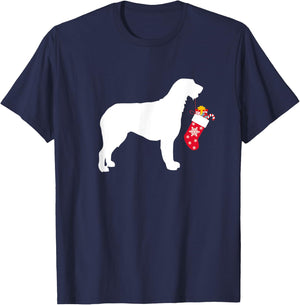 Irish Wolfhound Christmas Stocking Stuffer Dog T-Shirt - T-Shirt | Navy