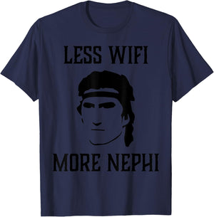 Less WiFi More Nephi LDS Funny Memes & Missionary Gift Small T-Shirt - T-Shirt | Navy